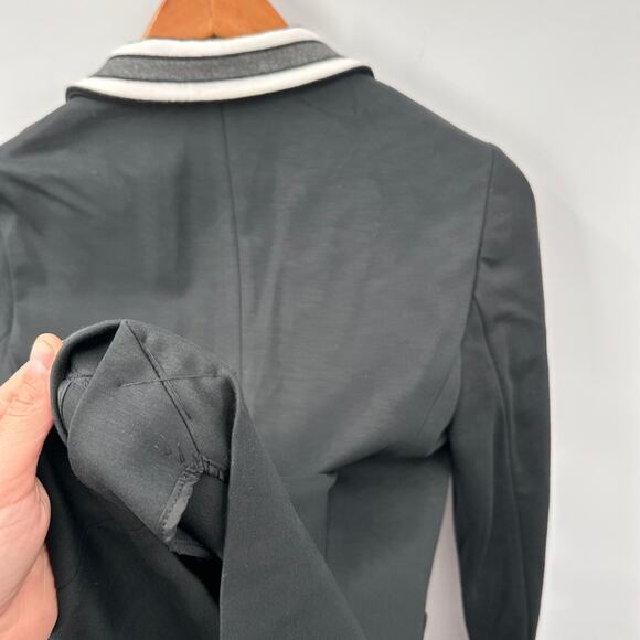 BANANA REPUBLIC NWT Classic Varsity Stripe Blazer in Black // 0 - Picture 8 of 8